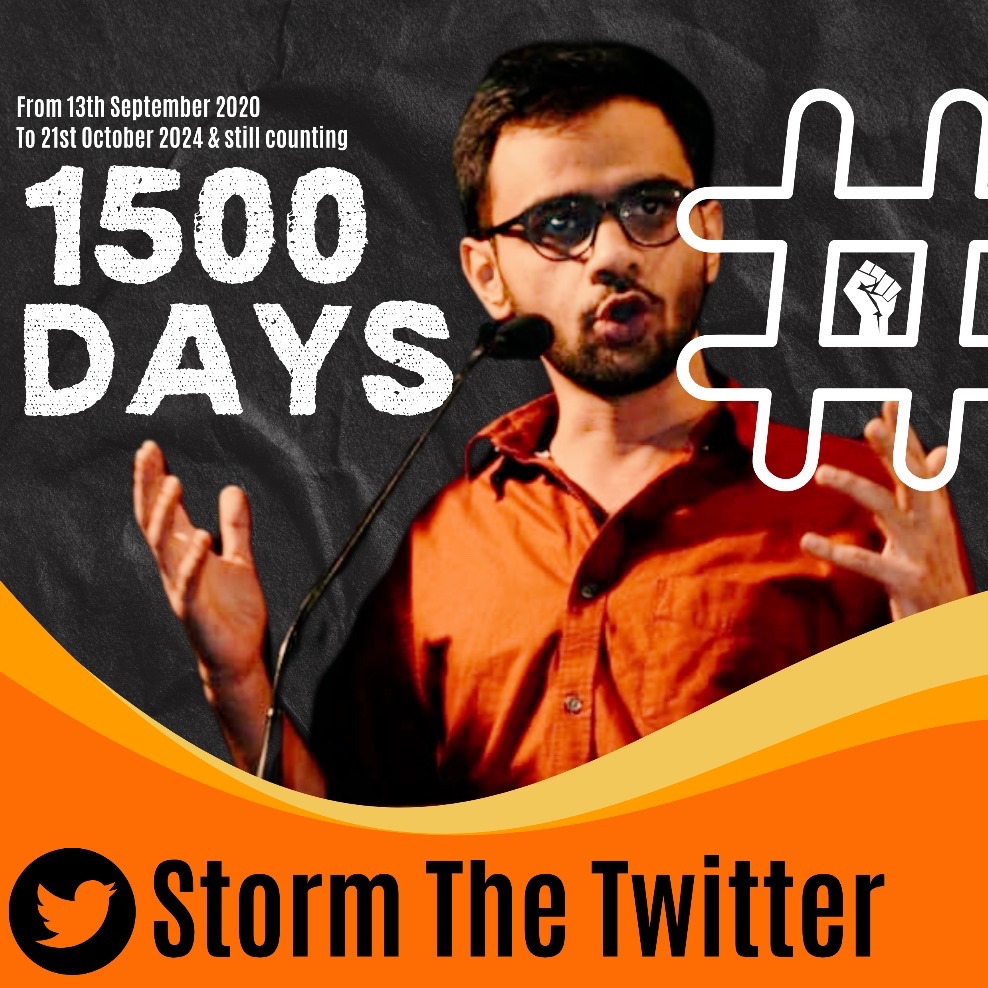 1500 days of injustice

Umar Khalid, a student activist and former Jawaharlal Nehru University (JNU) scholar in India. He has been in jail for over 1500 days under charges related to the Unlawful Activities (Prevention) Act (UAPA)

#CitizensAgainstUAPA
#umarkhalid1500daysinjail