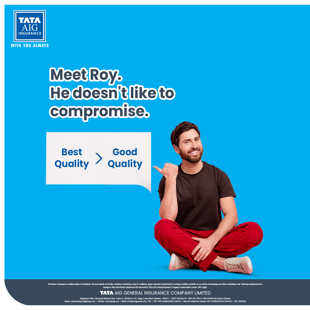 TATAAIGIndia's tweet photo. Roy ka sirfย best quality hi accept karnaย expected hai. โ
Aur humare saathย complete security aur comprehensive coverage #ExpectedHai.ย โ
โ
T&C Apply โ
โ
#TATAAIG #TrustedNameCompleteClaim #TrustedNaamFantasticKaam #ExpectTheExpected #WhatDidYouExpect? โ#Security #Quality