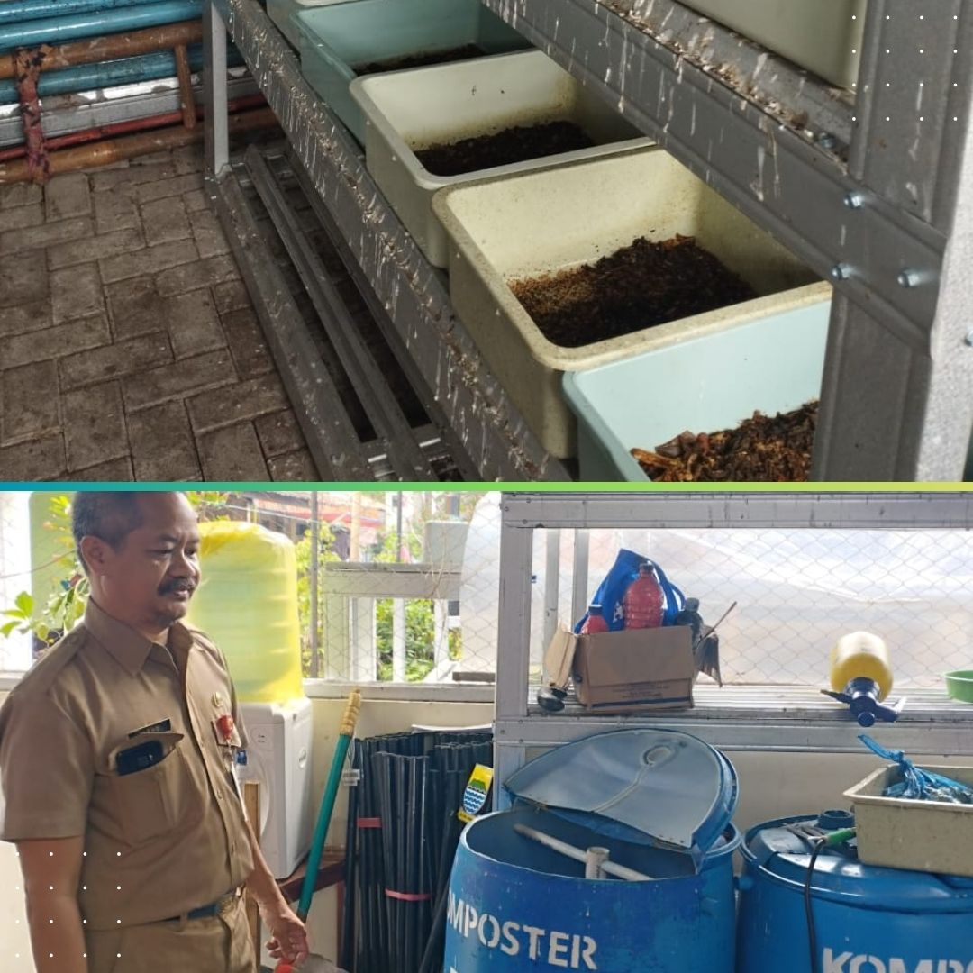 Plt. Ekbang Kecamatan dan Staff Ekbang Melaksanakan Kunjungan ke rumah magot RW 11 Kelurahan Babakan Sari, Senin 21 Oktober 2024