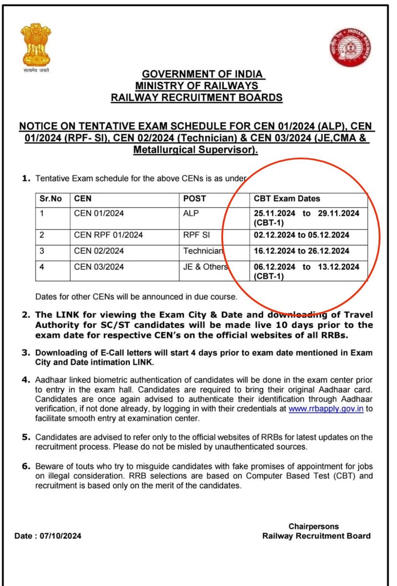 <a href="/alokrajRSSB/">Alok Raj</a>सर ITI कनिष्ठ अनुदेशक और रेलवे भर्ती भी 2018 के बाद आयी है।
कनिष्ठ अनुदेशक अभ्यर्थियों ने रेलवे फॉर्म भरा,एग्जाम नवंबर में प्रस्तावित।एग्जाम सेंटर गुजरात,पंजाब आते है,पहुंचना अंसभव।
सर कनिष्ठ अनुदेशक एग्जाम जनवरी2025 में करवाने की कृपा करो।
विनम्र निवेदन स्वीकार करो🙏