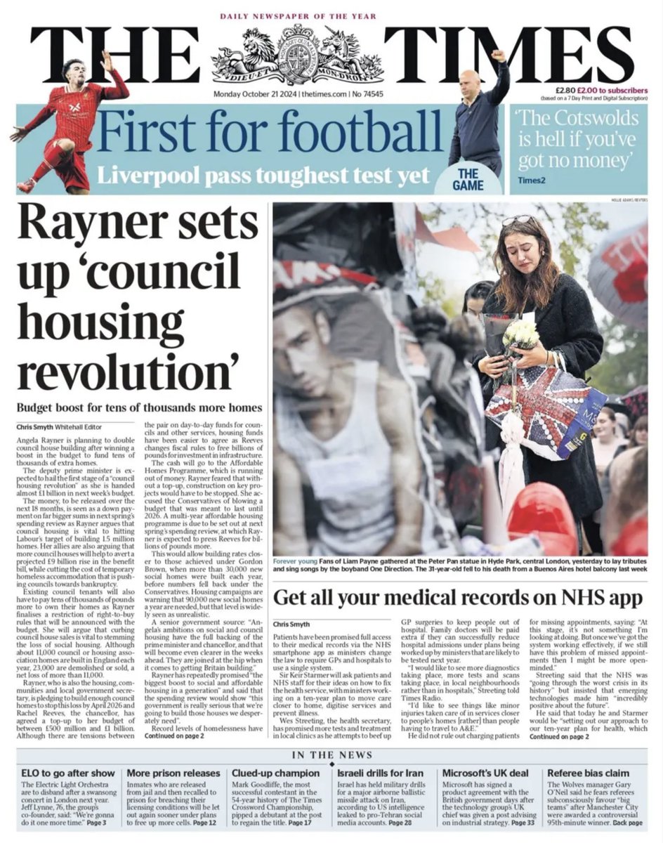 Two reasons we elected <a href="/UKLabour/">The Labour Party</a> were to tackle tackle the crises in affordable housing and restore the NHS to a first class public service <a href="/AngelaRayner/">Angela Rayner</a> <a href="/wesstreeting/">Wes Streeting</a>