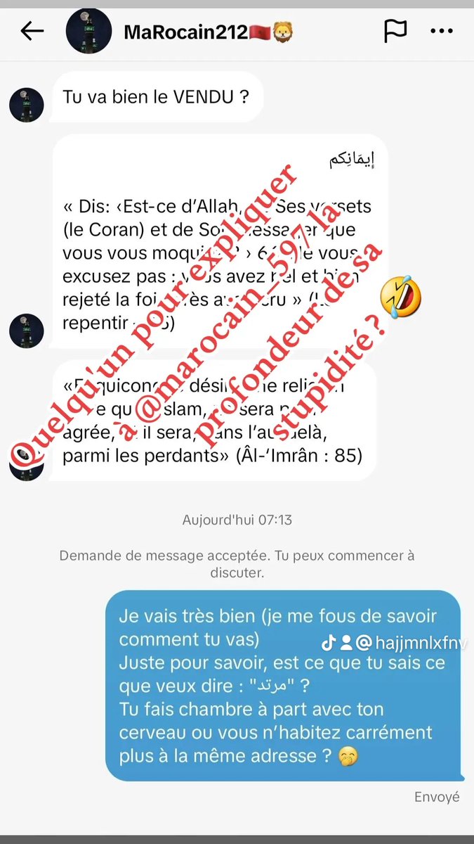 Al_Mourta_d's tweet photo. Reçu sur Tiktok 🤣 https://t.co/c57Oc8h82u