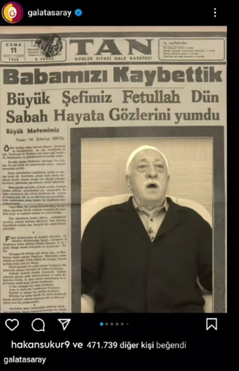 😔😔 Galatasaray camiasına başsağlığı dilerim. Ateşi bol olsun