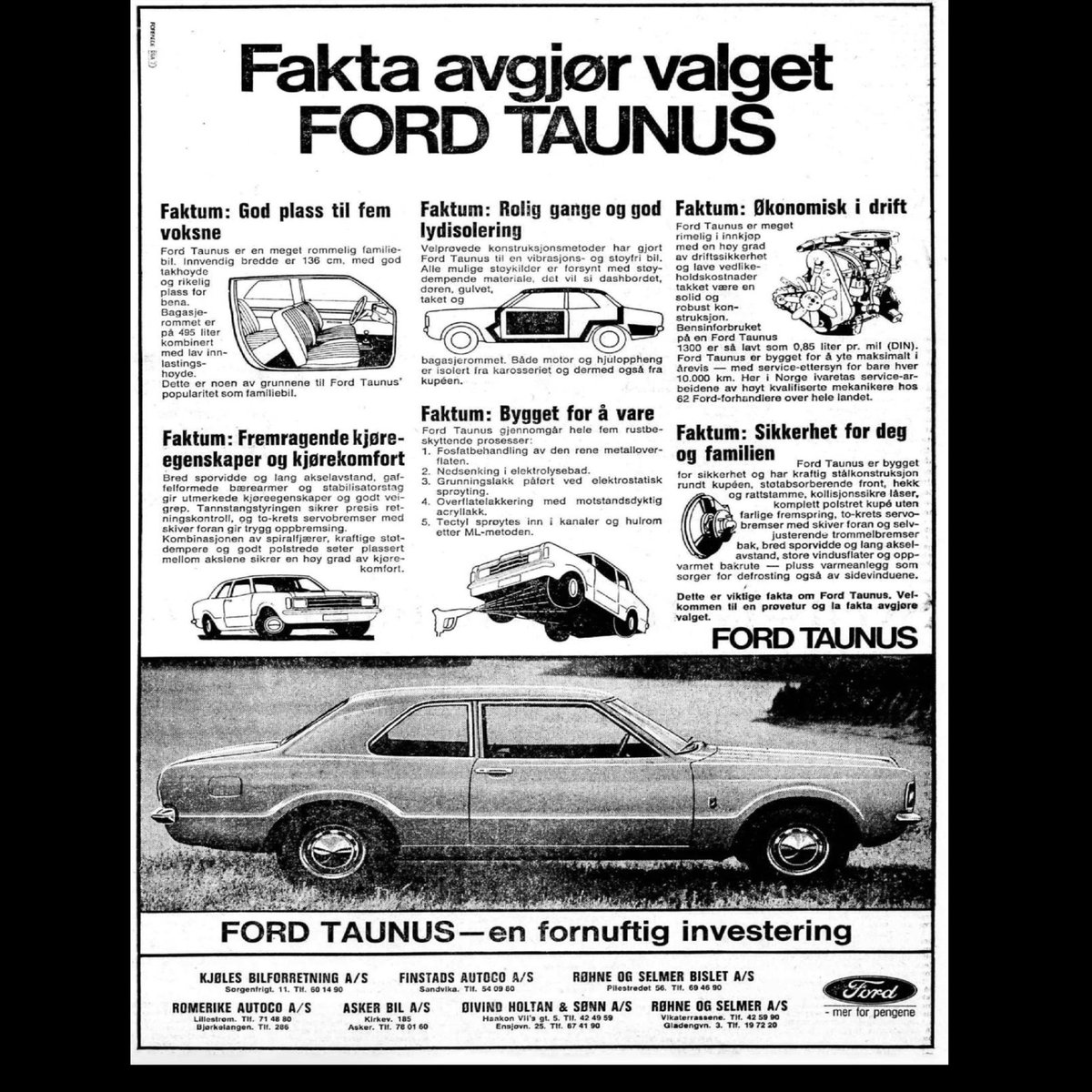 Aftenposten arkiv (@aftarkiv) on Twitter photo «Fakta avgjør valget – FORD TAUNUS». Annonse i <a href="/Aftenposten/">Aftenposten</a> for 50 år siden #pådennedag, 21. oktober 1974 #aftarkiv «Fakta avgjør valget – FORD TAUNUS». Annonse i <a href="/Aftenposten/">Aftenposten</a> for 50 år siden #pådennedag, 21. oktober 1974 #aftarkiv