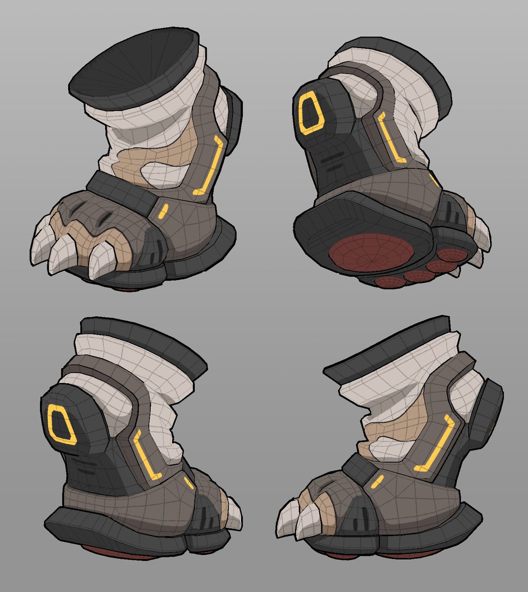 靴　モデル＋仮TEXまで　#3DCG #WIP