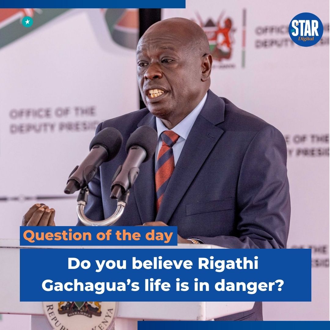 TheStarKenya's tweet image. Do you believe Rigathi Gachagua's life is in danger?

#starkenyanews