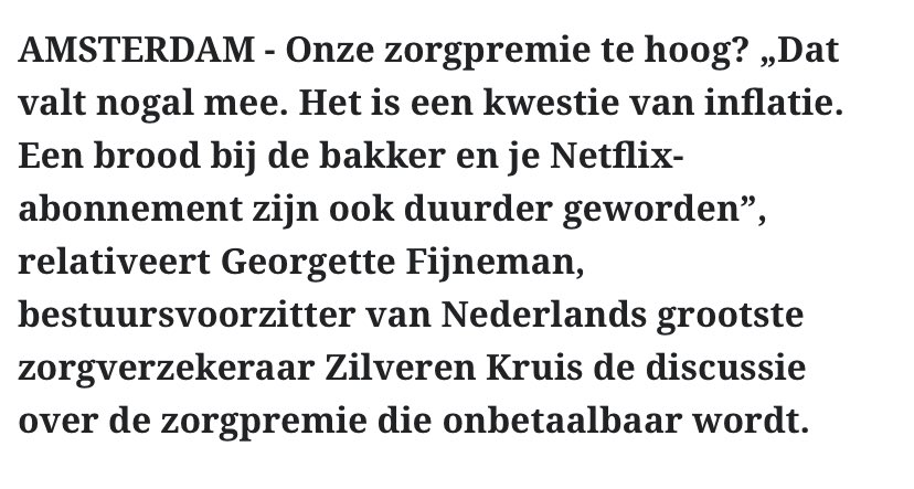 Weer zo’n bestuurder die geen idee heeft hoe het is om de eindjes aan elkaar te moeten knopen.