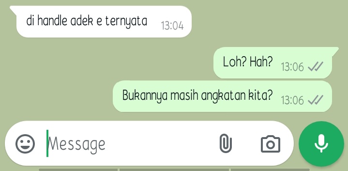 Lah?? Ga ada yang bilang babi???☺️☺️☺️ Sia² aku kebingungan gara² ga bisa hadir☺️☺️👊🏻