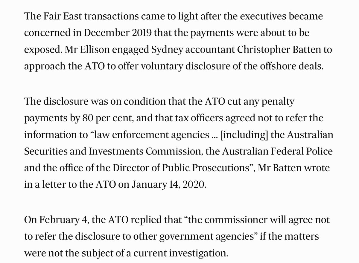 markwakeham's tweet image. Extraordinary! Minerals Resources CEO &amp;amp; chair admit to tax evasion when they were about to get caught on the condition that the ATO reduces any penalty by 80% and doesn’t refer the issue to police. And the ATO agrees! 😭Different set of rules for the rich afr.com/companies/mini…