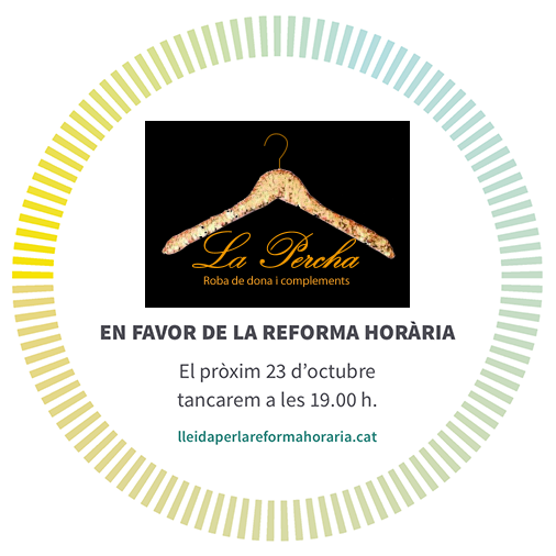 RLapercha's tweet photo. Un any més en adherim a #ladiadaperlareformahorariadelleida modificant el nostre horari per un dia tancant a les 19 h.
adheriu-vos-hi també a https://t.co/DxhiHUabPQ https://t.co/PRmkP1cooE