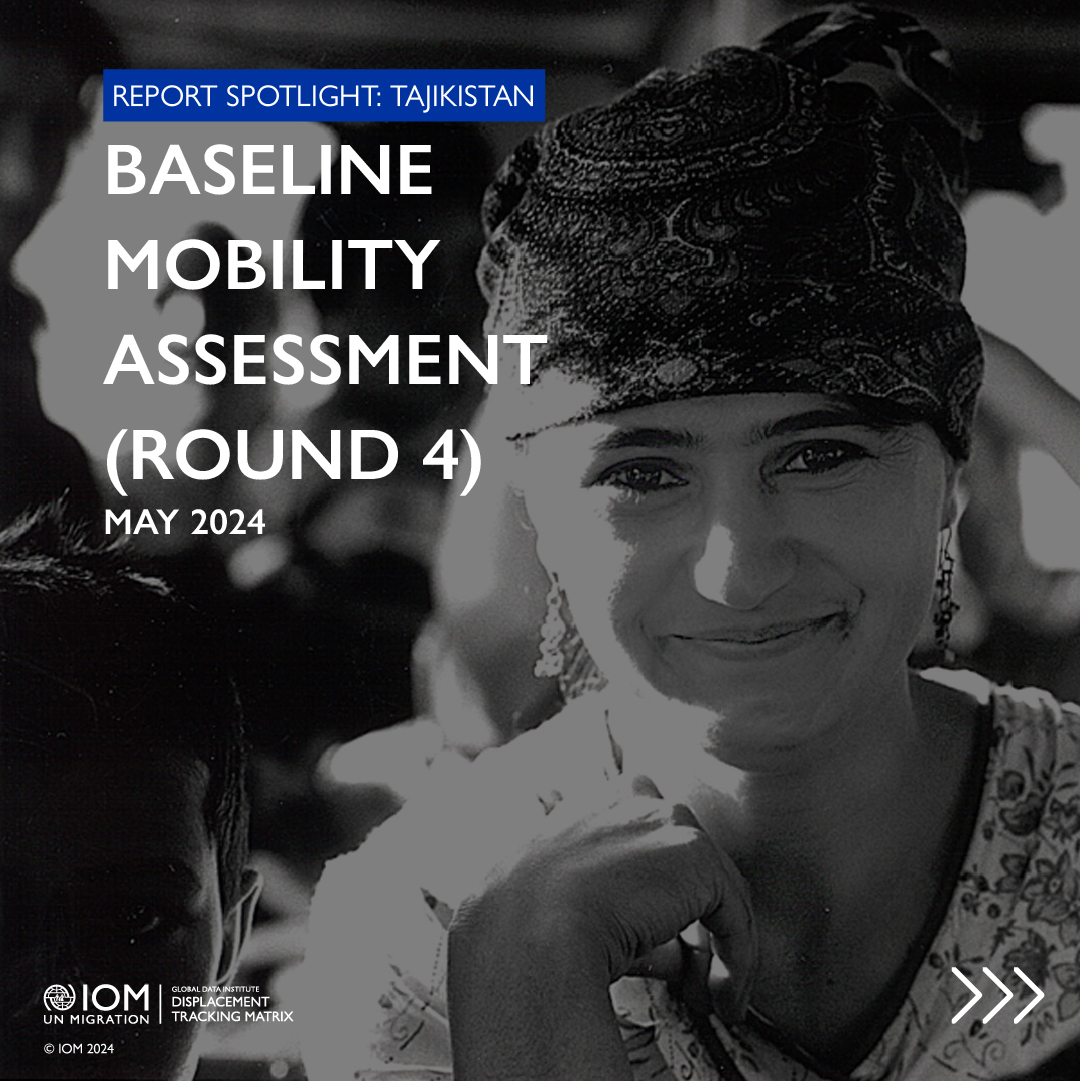 DTM_IOM's tweet image. Check out the latest DTM mobility assessment report from #Tajikistan 

Data from 948 communities shows an est. 1,060 international migrant workers &amp;amp; 3,371 internal migrants were hosted from 2020 to April 2024.

➡️ More bit.ly/DTM-Tajikistan… @IOM_ECA @IOMtj

#data4insight
🔎📑🇹🇯