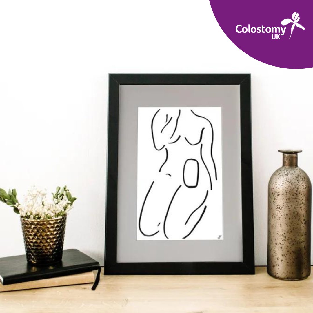 Emily Hackworthy's beautiful and striking 'outline body' prints representing #ostomates are available from our online shop: colostomyuk.bigcartel.com
Emily is kindly donating the proceeds to Colostomy UK.

#StomaAware