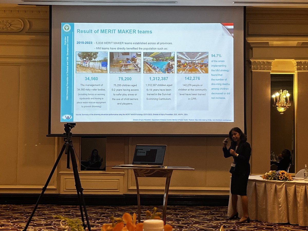 Always inspiring to hear <a href="/jew_suchada/">Suchada Gerd.</a>  speak to the incredible efforts led by <a href="/thaimoph/">ไทยรู้สู้โควิด</a> to prevent child drowning deaths in Thailand