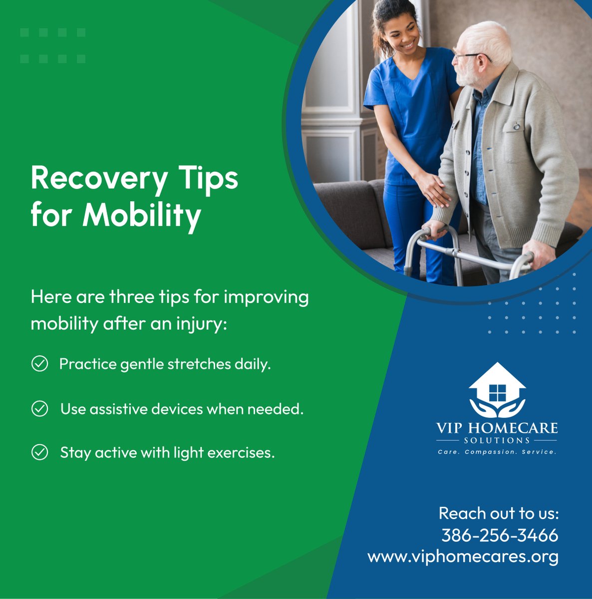 viphomecares's tweet image. Regain your mobility with these simple recovery tips! Stay active and recover stronger with the right guidance. 

#HomeHealthCare #Volusia #MobilityRecovery
