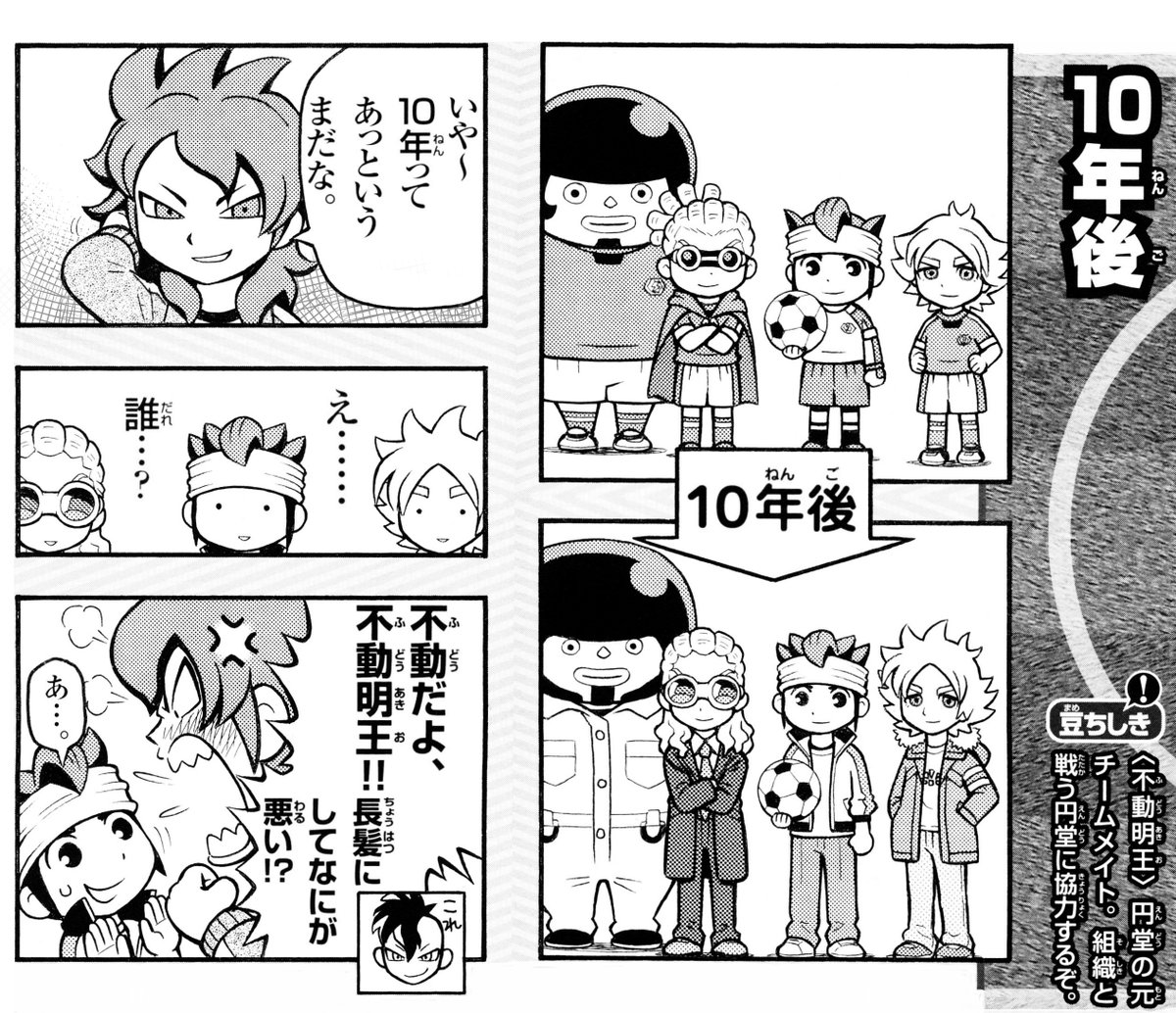イナズマイレブンGO 4コマ＆クイズ全百科」 『10年後』という