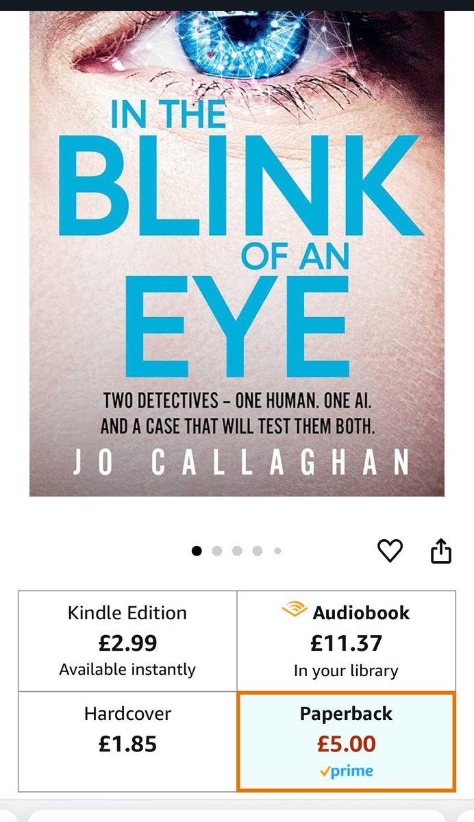 JoCallaghanKat's tweet photo. No idea why or for how long, but the award winning In the Blink of an Eye is currently only £5 in paperback! https://t.co/kscnd3bjHC