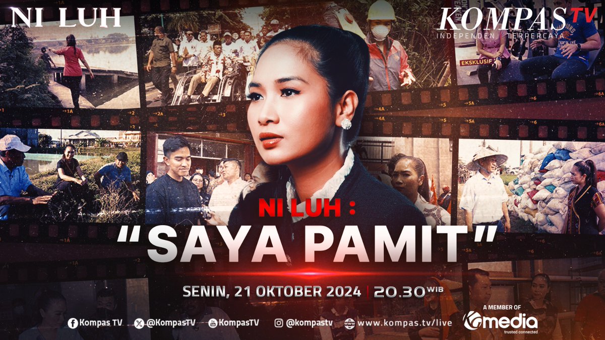 KompasTV's tweet photo. Tonton #NILUH bersama @niluhpuspareal dalam episode terakhir “NI LUH: SAYA PAMIT”, malam ini pkl 20.30 WIB, di @KompasTV!
📺: https://t.co/rUTSoY8ekA https://t.co/UMOK1PmVZy