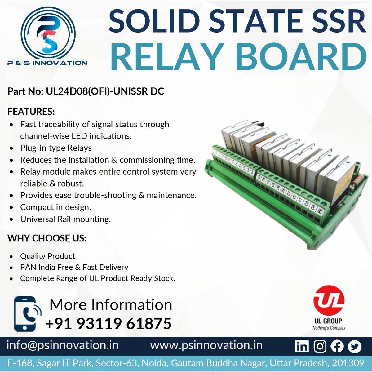PSInnovation1's tweet image. For More Information WhatsApp us on
wa.me/918279972278
#automation #relaymodule #relayboard #ul #8channel #automationengineering #pandsinnovation #doublechangeover #relayinterface #8channelrelaycard #ulgroup #ulbrand #solidstaterelayboard #relaycard #ssrrelayboard