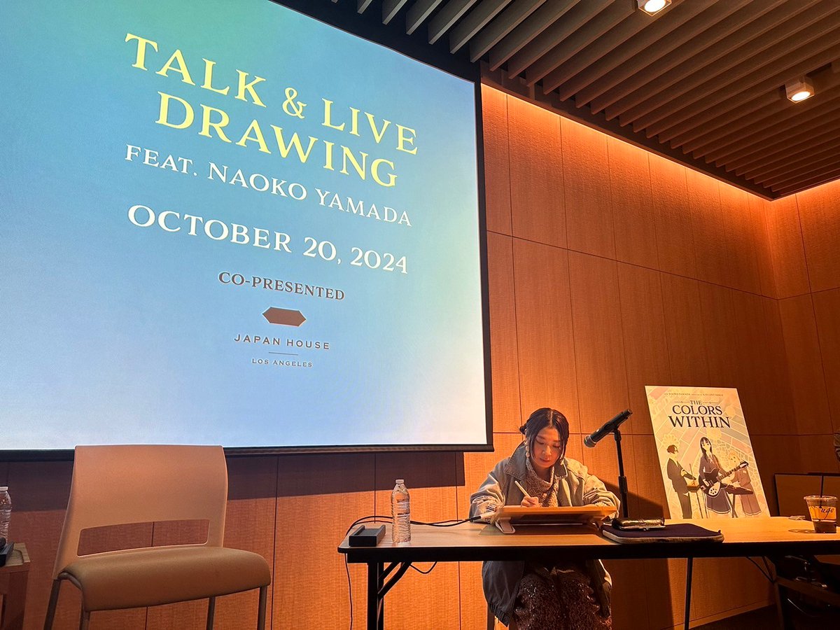 ロサンゼルスのチャイニーズ・シアターで
開催された
「Animation is Film Festival 2024」🎬
映画『#きみの色』の上映が行われ
#山田尚子 監督が登壇！

さらに、山田監督による
ライブドローイングも開催されました🎨