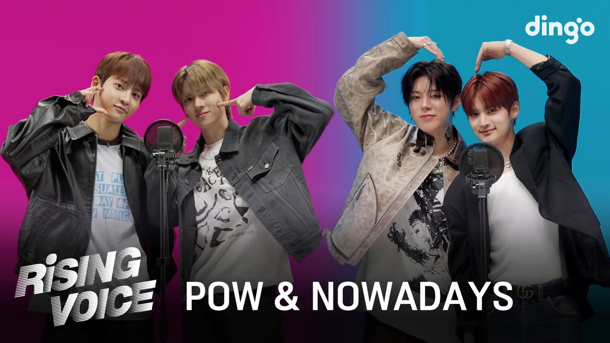 dingo_official's tweet photo. [#딩고뮤직]
어떤 노래를 좋아할지 몰라서 다 준비했어😎

라이징보이스 POW &amp; NOWADAYS 편
딩고뮤직 유튜브에서 지금 바로 만나보세요🎙️

🔗https://t.co/B0DzgjVUyE

@POW_grid
@CUBE_NOWADAYS

#POW #NOWADAYS #RisingVoice 
#현빈 #요치 #진혁 #윤 
#딩고뮤직 #DingoMusic https://t.co/gUTHvudDpb