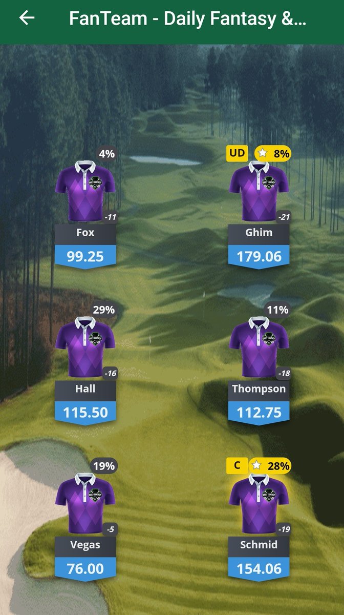 SnowyMc86's tweet photo. Another week good on @FanTeamOfficial 1st in both week long Shriners Children open contests https://t.co/O0admxxTA0