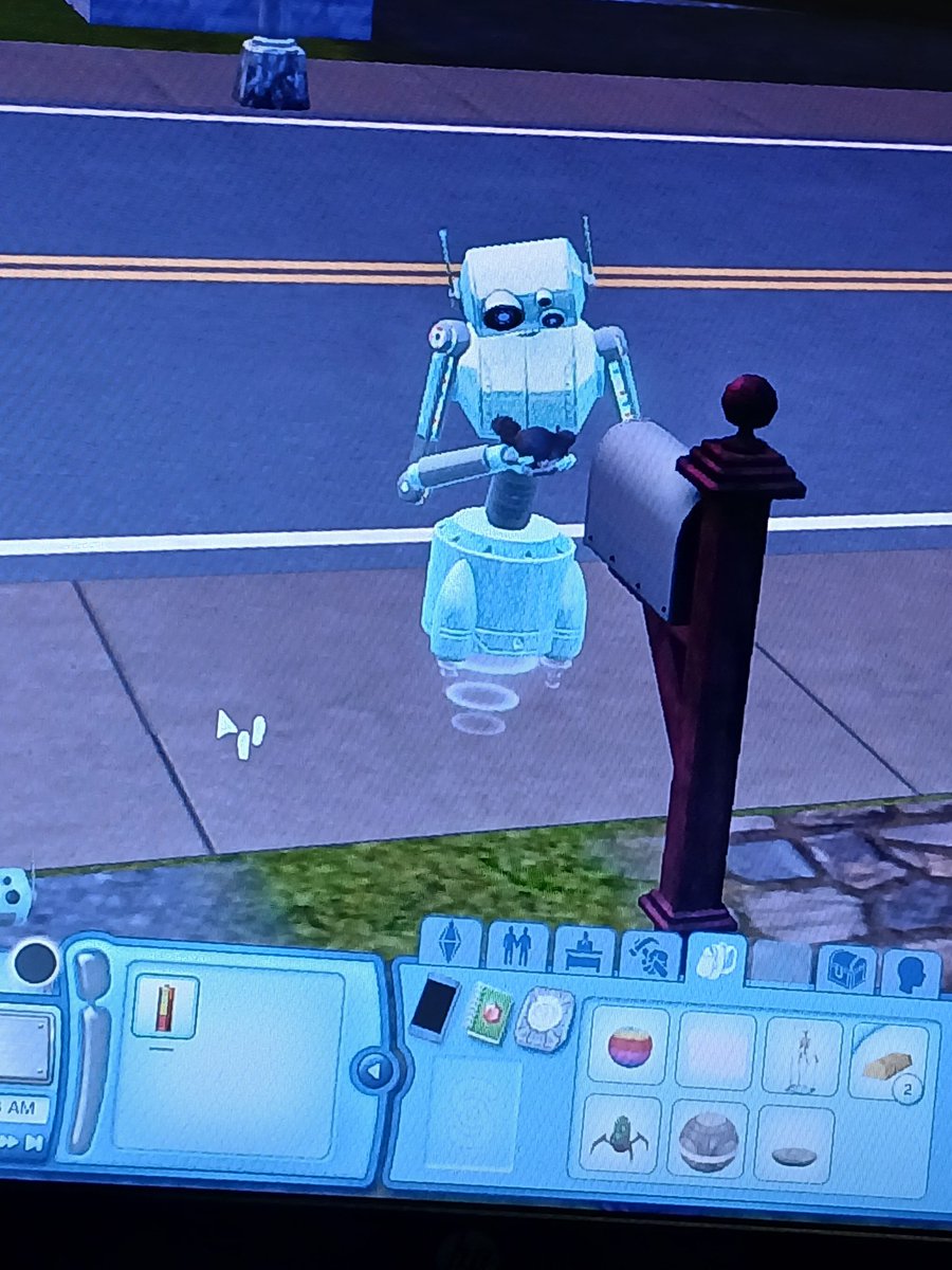 Such a happy robot 😍😅 
squirrel friend 
game: The Sims 3

#game #gamer #games #thesims #thesims3 #thesimsrobot #squirrel #squirrelfriend #computer #pc #chill #casual #casualgame #nopointbutilikeit #animal #animalfriends