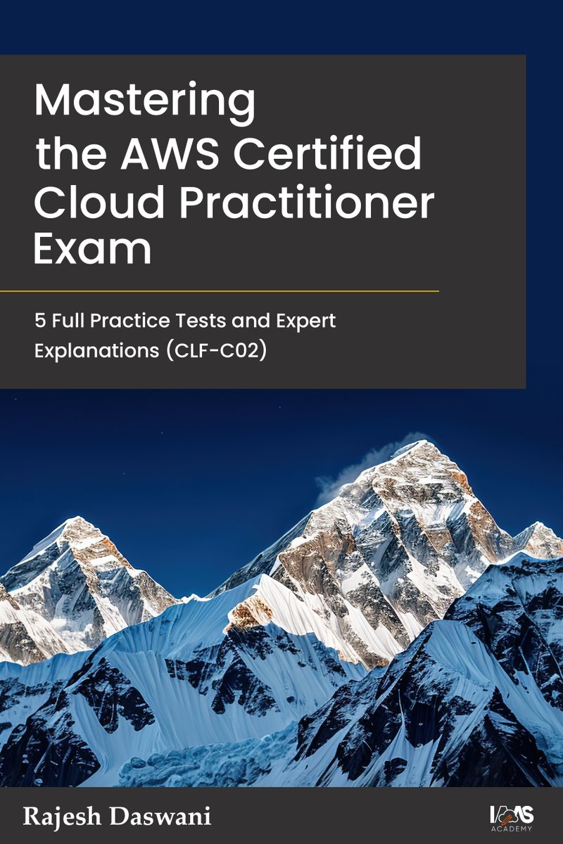🚀 Ready to ace the AWS Certified Cloud Practitioner Exam (CLF-C02)? 📚 Check out Master the AWS Certified Cloud Practitioner Exam: 5 Full Practice Tests &amp; Expert Explanations! Get real-world practice &amp; boost your confidence for exam day! #AWS amzn.to/3A9uAT0