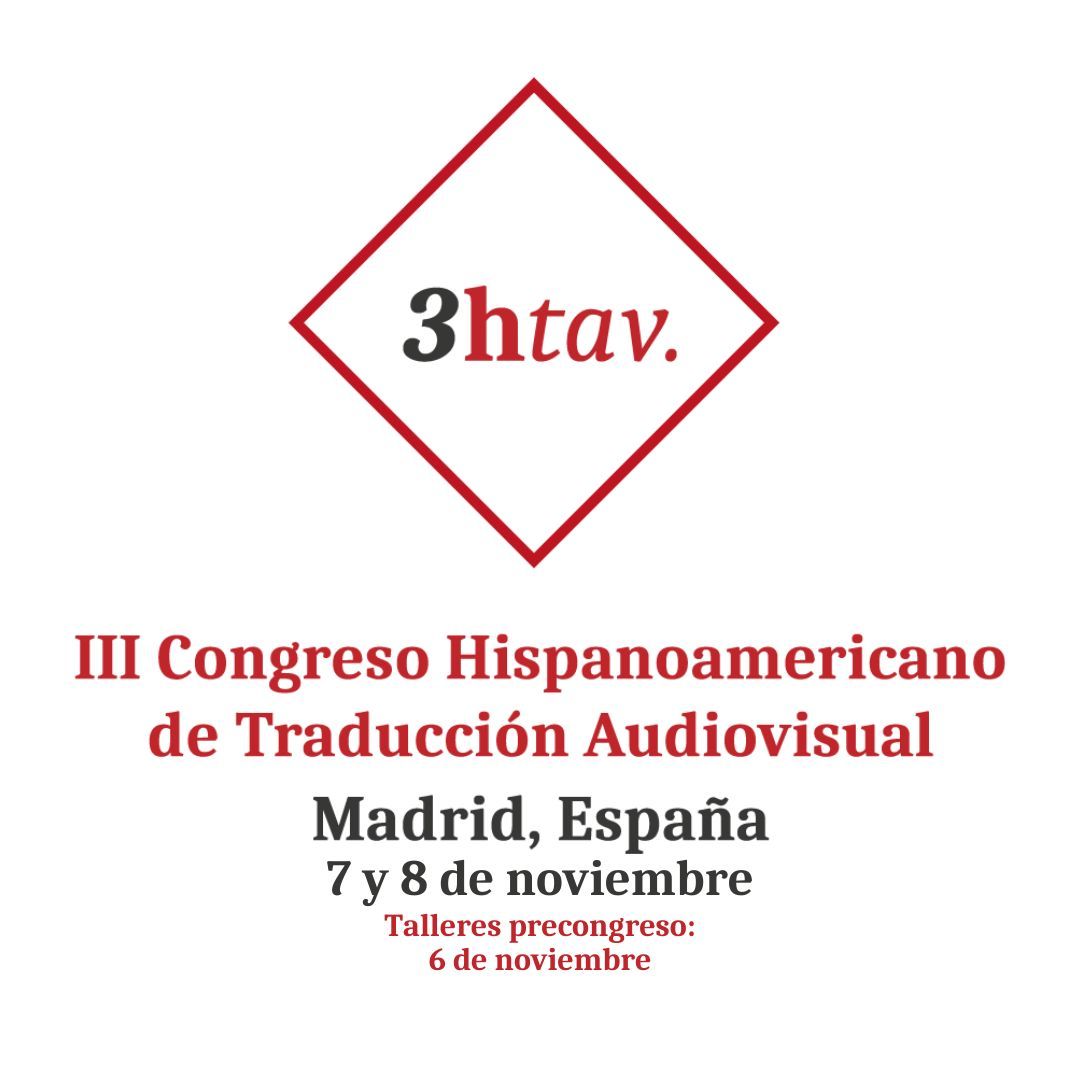 🗓️ Les inscriptions sont ouvertes ! Rendez-vous au Congrès "III Congreso Hispanoamericano de Traducción Audiovisual" qui se déroulera à Madrid les 7 et 8 novembre prochains. Pour découvrir le programme et vous inscrire, c'est par ici ➡️ hispatav.com

#xl8 traduction