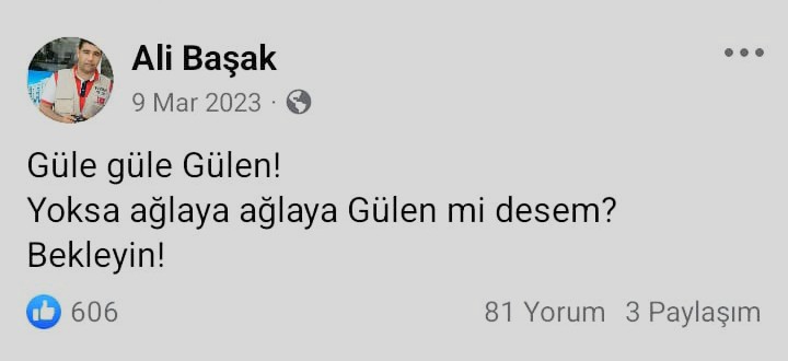 Ağlaya ağlaya!