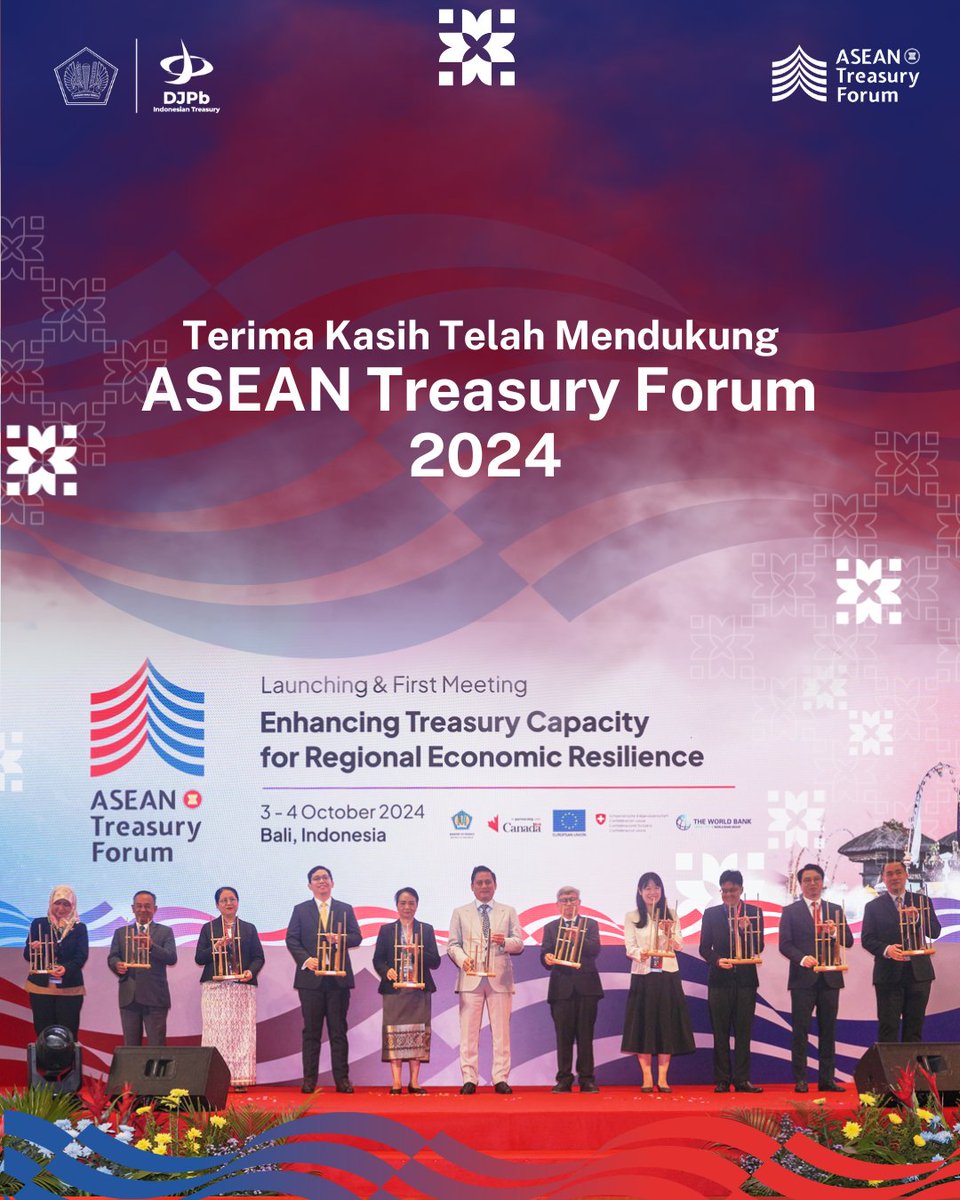 husnitham's tweet photo. Selamat sore, Sobat #InTress

Rangkaian ASEAN Treasury Forum (ATF) 2024 di bawah kepemimpinan Indonesia telah resmi berakhir setelah pelaksanaan Launching &amp; First Meeting di Bali pada 3-4 Oktober 2024. https://t.co/iDxk1BXcwz