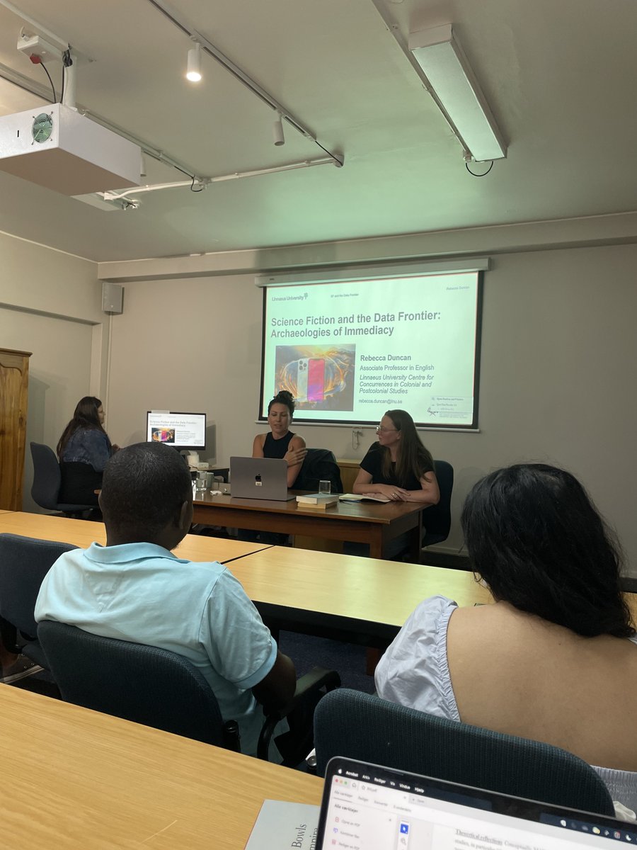 Concurrences at Linnaeus University (@lnuccon) on Twitter photo Rebecca Duncan recently gave a research talk at <a href="/StellenboschUni/">Stellenbosch University</a> titled 'Science Fiction & the Data Frontier: Archaeologies of Immediacy'. Lobke Minter, previously a guest researcher at #Concurrences in 2024 was the respondent. 👉 Rebecca Duncan recently gave a research talk at <a href="/StellenboschUni/">Stellenbosch University</a> titled 'Science Fiction & the Data Frontier: Archaeologies of Immediacy'. Lobke Minter, previously a guest researcher at #Concurrences in 2024 was the respondent. 👉