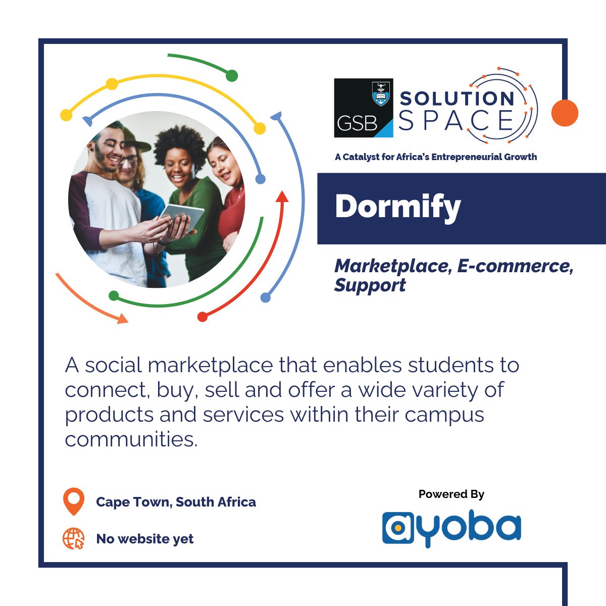 For the student entrepreneur!

Dormify is the ultimate social marketplace for students, where they can buy, sell, and connect with peers on campus. From products to services, Dormify has it all!

<a href="/ayobaapp/">ayoba app</a> 

#startup #entrepreneur #eTrackProgramme #business #startupecosystem