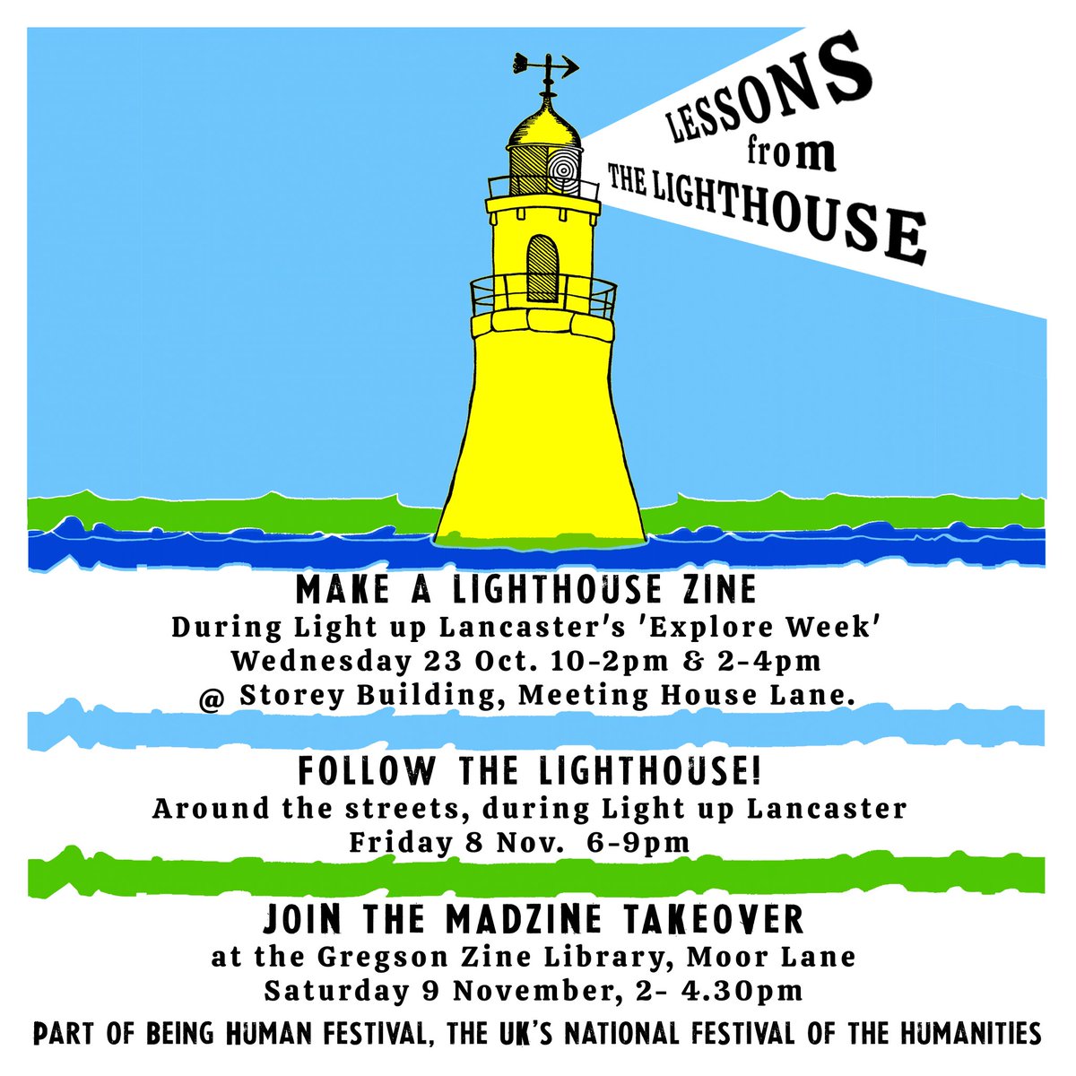 MadZines (@zinesmad) on Twitter photo Lessons from the lighthouse. Being with madzines events as part of the <a href="/BeingHumanFest/">Being Human Festival</a>
Lancaster, UK.
Everybody welcome! Lessons from the lighthouse. Being with madzines events as part of the <a href="/BeingHumanFest/">Being Human Festival</a>
Lancaster, UK.
Everybody welcome!