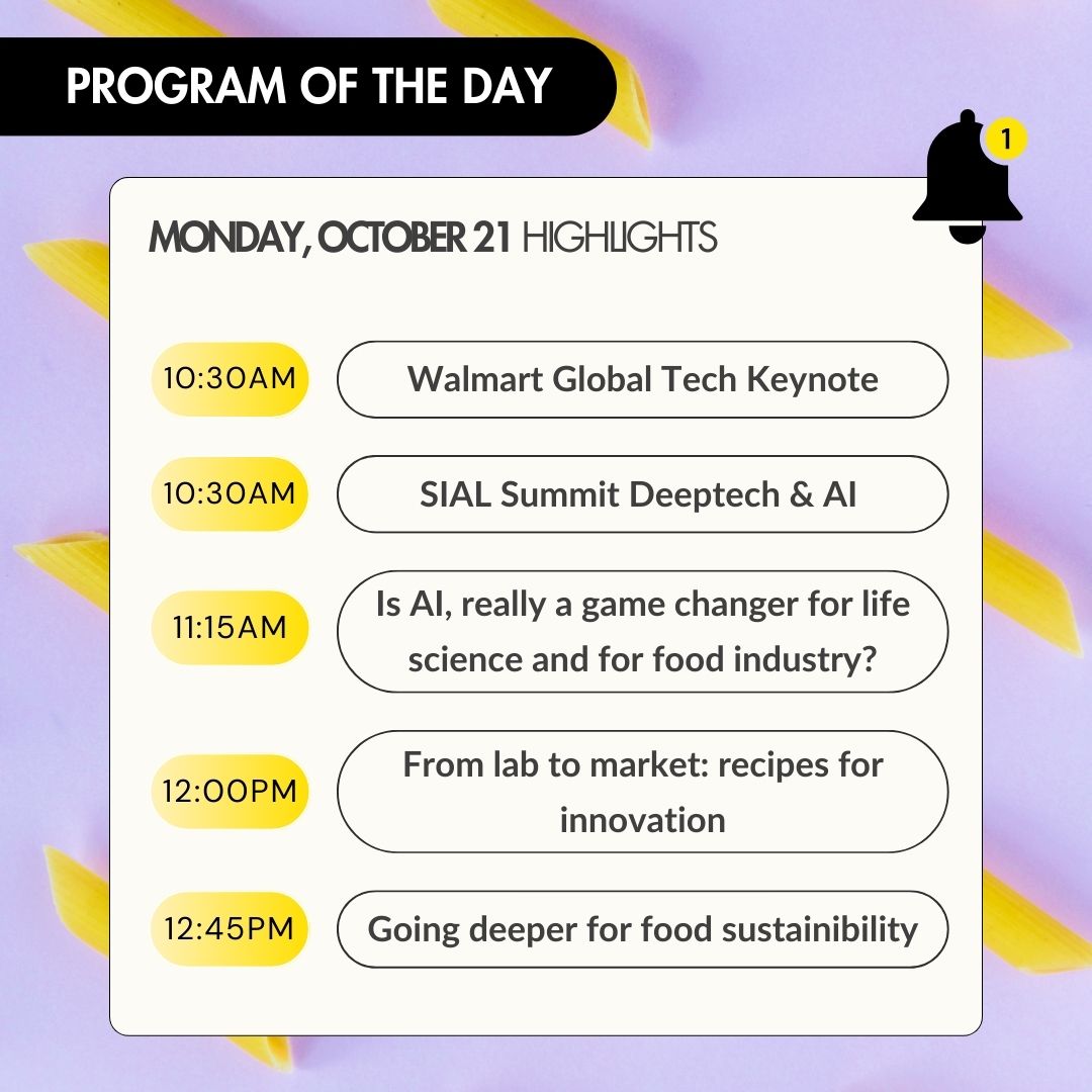 sial_paris's tweet image. 𝗦𝘁𝗶𝗹𝗹 𝗴𝗼𝗶𝗻𝗴 𝘀𝘁𝗿𝗼𝗻𝗴 𝗼𝗻 𝗗𝗮𝘆 𝟯 💪
Discover our selection of talks you can attend to today!
For more events, check out the overall program here 👉 shorturl.at/7BIcc
#SIALParis #Programmation