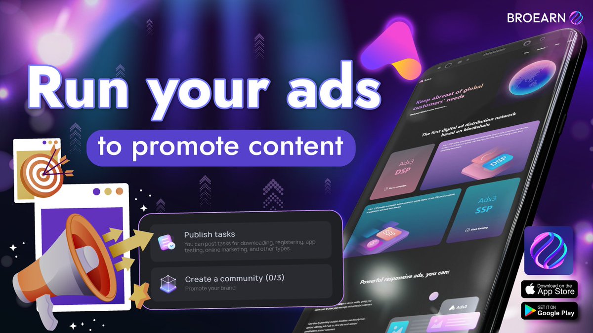 ad_exchange_3's tweet photo. 💪 Ready to take your content to the next level?
🎯 Run ads now : https://t.co/vN3ddZdiyu

❤️ Like, 🔄 Share, 🗣️ RT
#advertising #web3 #blockchain #campaigns #viral #AdX3Power #adx3 #promote #business #success https://t.co/xBUsT2IBss