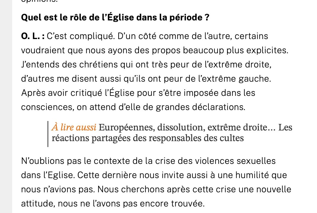 CamaradeDr's tweet photo. @cailloux734 @ntrouiller @toulousecatho Remarque intéressante car quand une partie de l'église leurs demander de s'exprime contre l'extrême droite des éveques tenais exactement la position que vous décrivez.

La perte de crédibilité est a géométrie variables.

Source: https://t.co/7A657SbVg2 https://t.co/oMmGW3aUZD