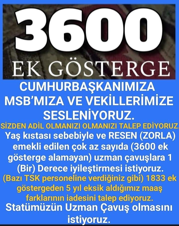 <a href="/alitilkici38/">Ali Tilkici 🇹🇷</a> 38 yıllık bitmeyen çile.
38 yıllık verilmeyen haklar.
38 yıllık değişmeyen kanun.
38 yıllık değişmeyen mağduriyetler.
Yeterince birikmiş yıllanmış sorunlar
Bu haykırışları görmezden gelmeyin
Vatan bize emanet
Özlük haklarımız kime?

<a href="/alitilkici38/">Ali Tilkici 🇹🇷</a>
#UzmanÇavuş