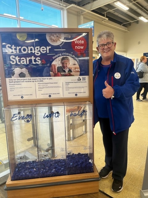 🛒Are you aware of Tesco's blue token scheme?🔵You could help us become <a href="/Tesco/">Tesco</a> Rotherham's official chosen charity!

We need your help to win!🙌Next time you shop at Tesco Rotherham, please consider popping your blue token in the Rotherham Hospital and Community Charity box.