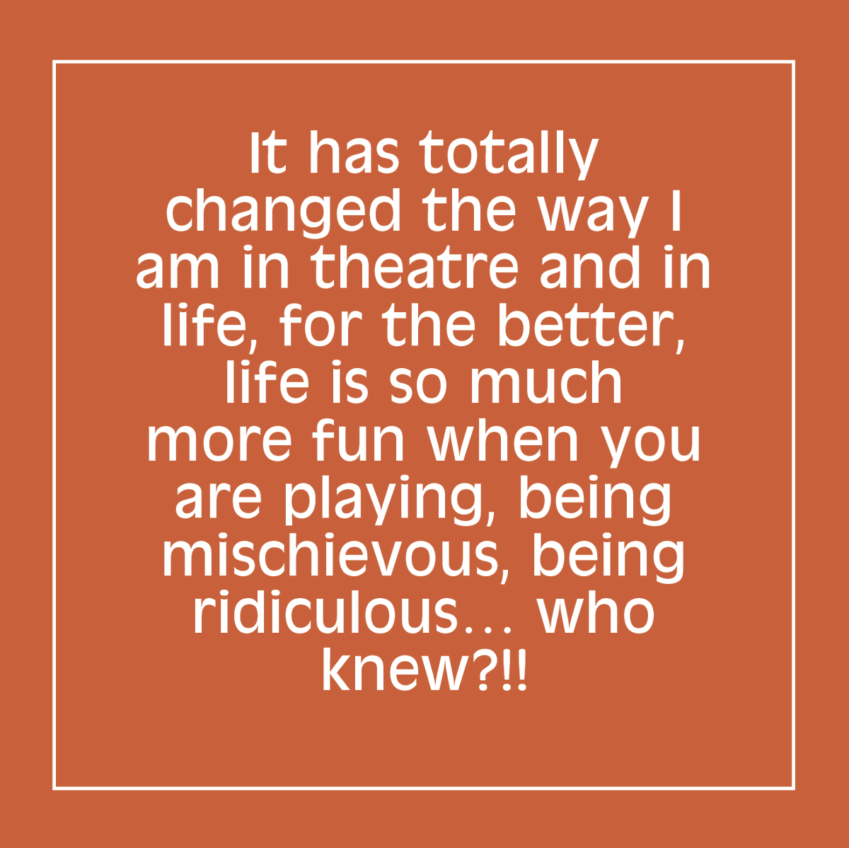 playgroundmanc's tweet photo. Thank you to the wonderful Tara for this quote!
#ThePerformersPlayground #workshops #actingschool #actingworkshop #actorstraining #creativepractice https://t.co/Mz7LFE5XnK