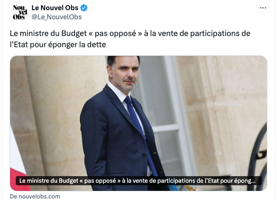 MaximCombes's tweet photo. Résumons : 
1⃣baisser les impôts des plus riches
2⃣augmenter les aides aux (grandes) entreprises
3⃣ponctionner les services publics
4⃣dénoncer le coût des aides sociales
5⃣refuser de taxer les superprofits
6⃣constater des déficits 
7⃣vendre les actifs de l'Etat
What else ? https://t.co/PmcnCot2U3