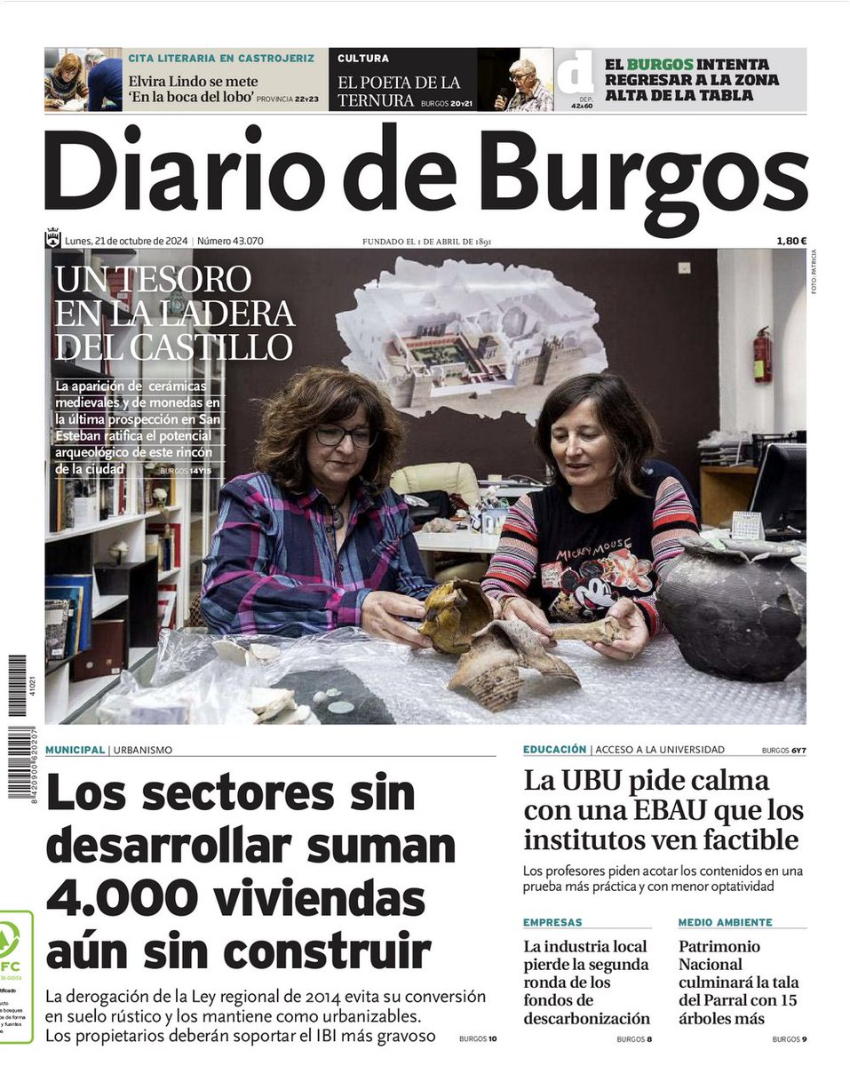 ¡Que salgo en la portada del <a href="/diariodeburgos/">Diario de Burgos</a> ! ¡Y me ponen un semáforo verde! ¡Y dos páginas! Con poemas y dibujos. Y me llaman "hombretón" y "el mejor poeta del mundo" (lo primero es una exageración, en lo segundo quizá se quedan cortos).

Muchísimas gracias, <a href="/agonzalezvegas/">Angélica González</a> ❤️