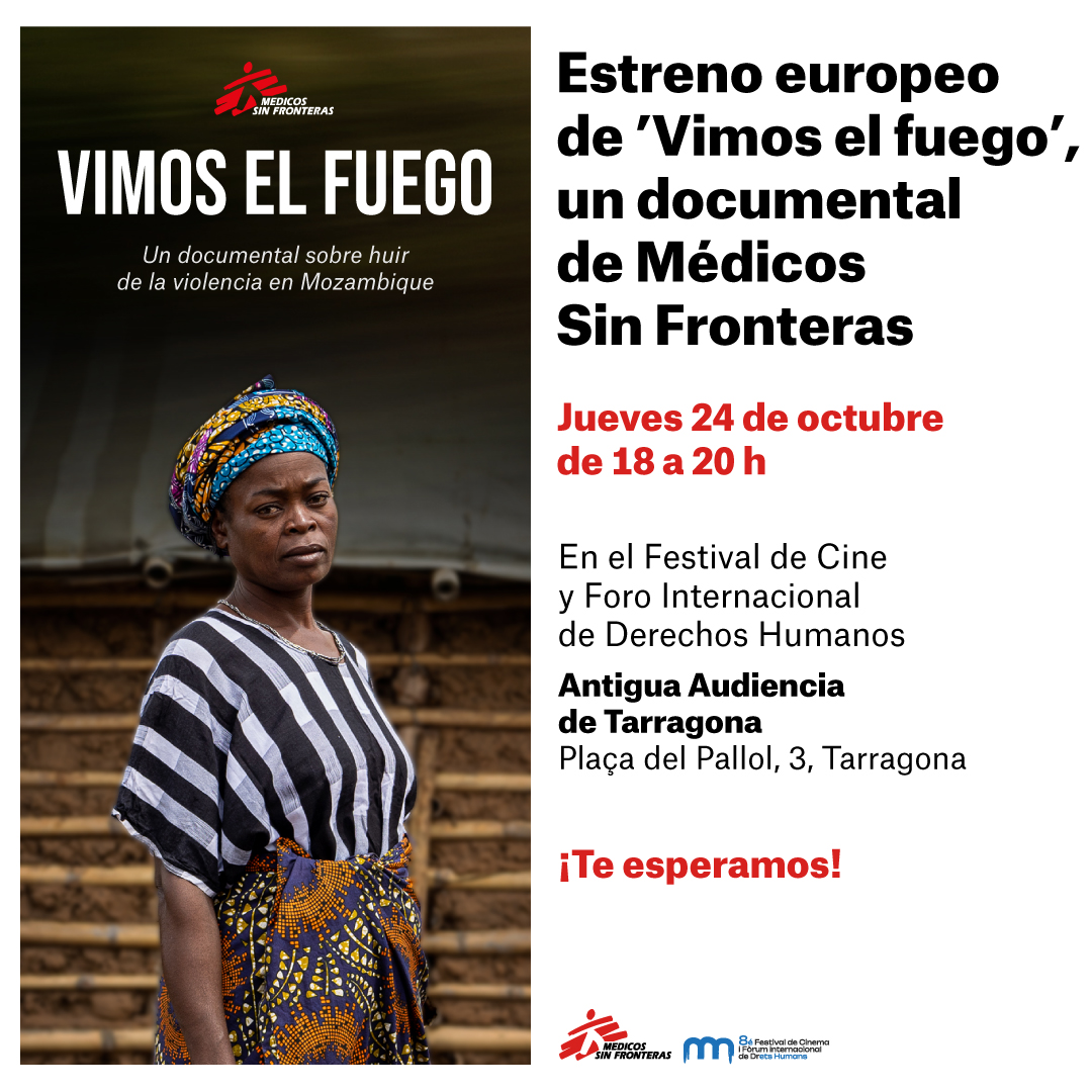 MSF_Espana's tweet photo. ¿Te has preguntado alguna vez qué significa tener que dejarlo todo para huir de la violencia? 💔

Vitória tuvo que escapar con sus hijos cuando su aldea fue violentamente atacada.

🔴 Te invitamos al estreno europeo de nuestro documental ‘Vimos el fuego’. 🔴 https://t.co/cjLgPutMAz
