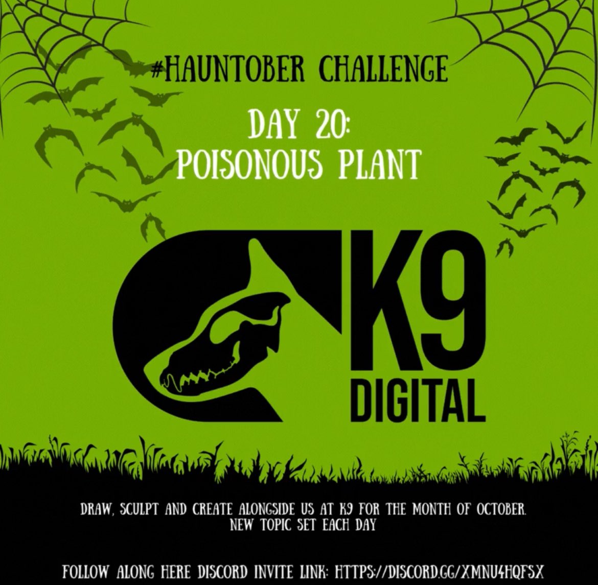 DAY 20: POISONOUS PLANT
Come and join us on our Discord K9 Workshops to follow along the channel. We are drawing, sculpting and creating a new topic each day.

discord.gg/XmNu4HQFSx

#characterartists #outsourcing
#Hauntoberchallenge24 #creatureart