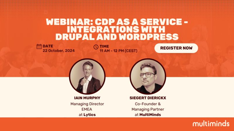 Our #webinar is happening tomorrow at 11:00 AM (CEST). Secure your spot now to discover the power of #CDP as a Service and its integrations with #Drupal and #WordPress.
👉 Register now: events.teams.microsoft.com/event/53ac94fc…
👉 More info: multiminds.eu/events/webinar…
