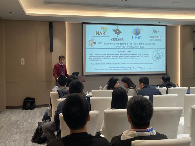 Federico Bianchi 🇪🇺 (@atmosfede) on Twitter photo Our Giancarlo Ciarelli presenting his Hiamalayan work in Suzhou.
<a href="/helsinkiuni/">University of Helsinki</a> <a href="/INAR_fin/">INAR</a> <a href="/ERC_Research/">European Research Council (ERC)</a> <a href="/NanjingUnivers1/">Nanjing University</a> Our Giancarlo Ciarelli presenting his Hiamalayan work in Suzhou.
<a href="/helsinkiuni/">University of Helsinki</a> <a href="/INAR_fin/">INAR</a> <a href="/ERC_Research/">European Research Council (ERC)</a> <a href="/NanjingUnivers1/">Nanjing University</a>