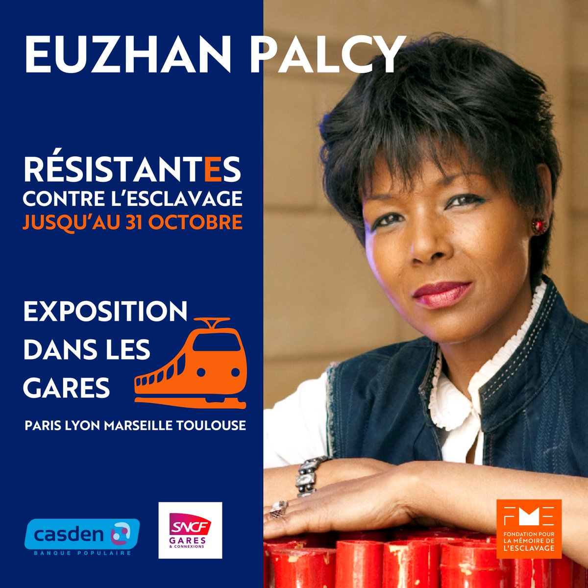 1/ #threadstorytime #threadtolearn
RESISTANT.E.S CONTRE L’ESCLAVAGE – Jusqu’au 30/10, retrouvez dans les gares le portrait de figures des combats contre l’esclavage et pour l’égalité.

Aujourd'hui : Euzhan Palcy ✊ Caméra au poing - À découvrir en gare de Lyon Part-Dieu