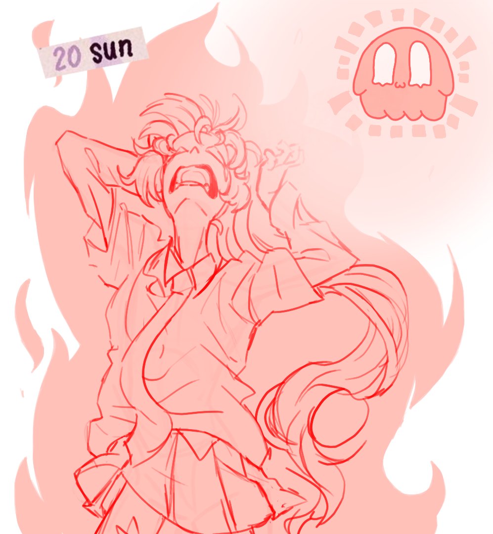 _Turruty_'s tweet image. Día 20 &quot;Sun&quot;

Oh no @raikuwu es tan brillante que me ha quemado con solo mirarlo

#inktober2024 #sun #originacharacterart