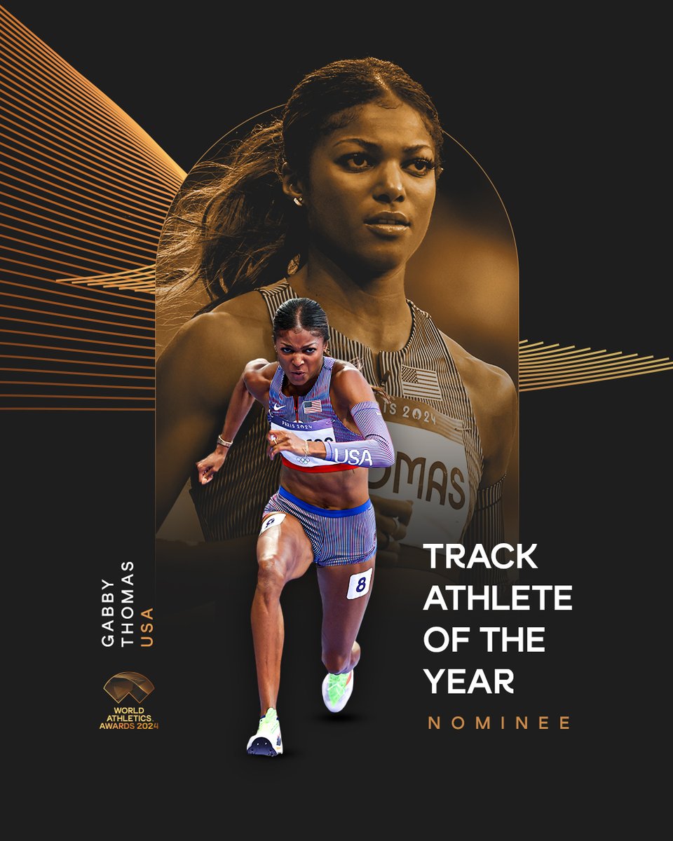 Female Track Athlete of the Year nominee ✨ 

Repost to vote for Gabby Thomas 🇺🇸 in the #AthleticsAwards.

Voting closes on Sunday 27 October at 11:59 PM CEST.