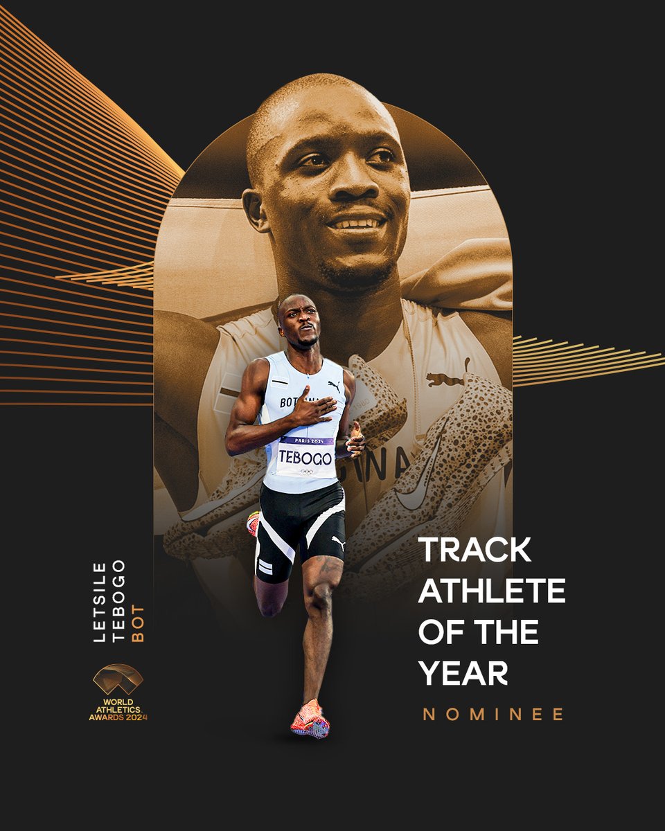 Male Track Athlete of the Year nominee ✨ 

Repost to vote for Letsile Tebogo 🇧🇼 in the #AthleticsAwards.

Voting closes on Sunday 27 October at 11:59 PM CEST.