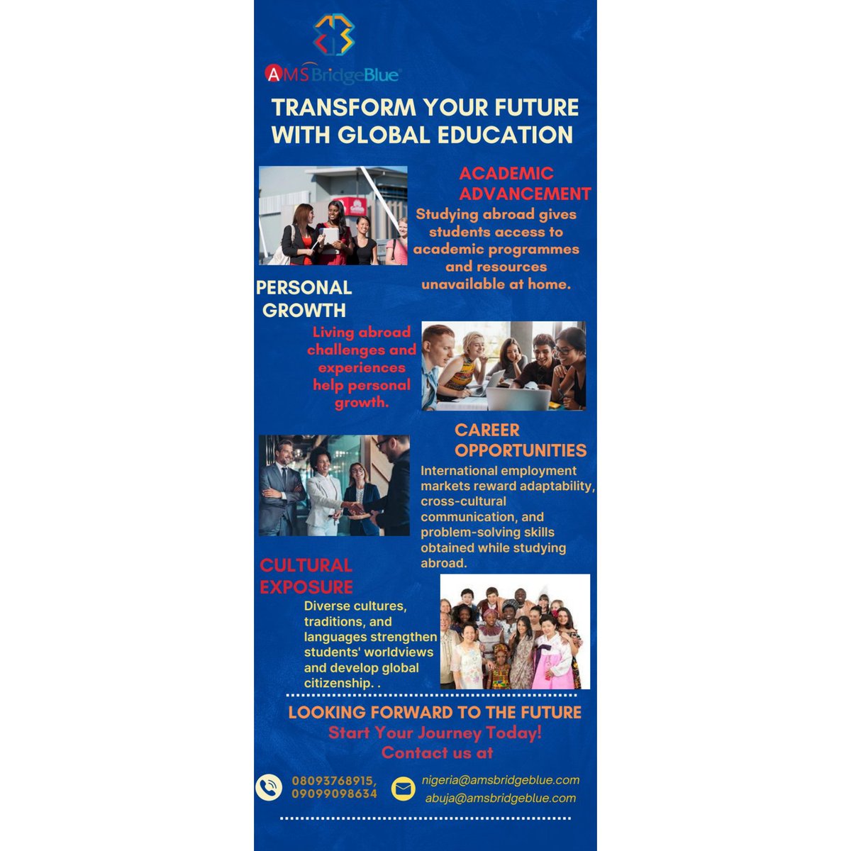 AMSBB_Nigeria's tweet image. Your Adventure Awaits: Discover Global Education Opportunities with Us!
#AMSBBGroup#applynow2024#australiavisagrant#australiaimmigrationconsultancy#ukvisa#usavisa#canadavisa